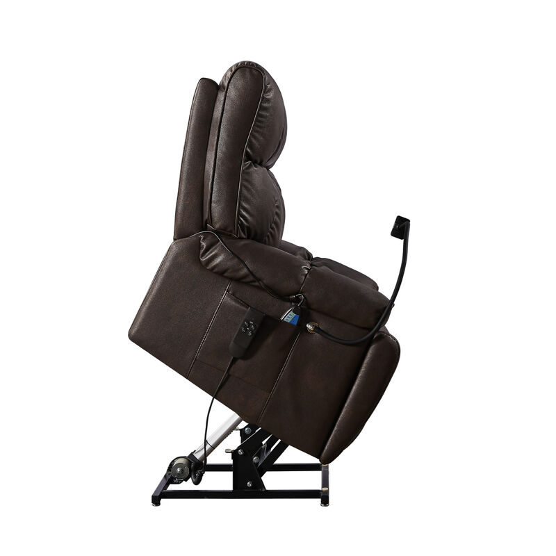Electric Power Lift Recliner Chair with Massage, Heat & Phone Holder