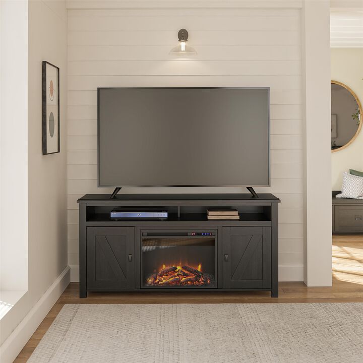 Farmington Electric Fireplace Space Heater TV Console for TVs up to 60"