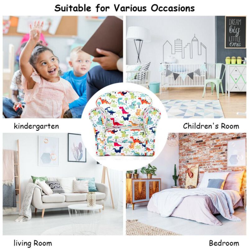 Hivvago Household Toddler Furnishings Children Armrest Cute Lovely Single Sofa
