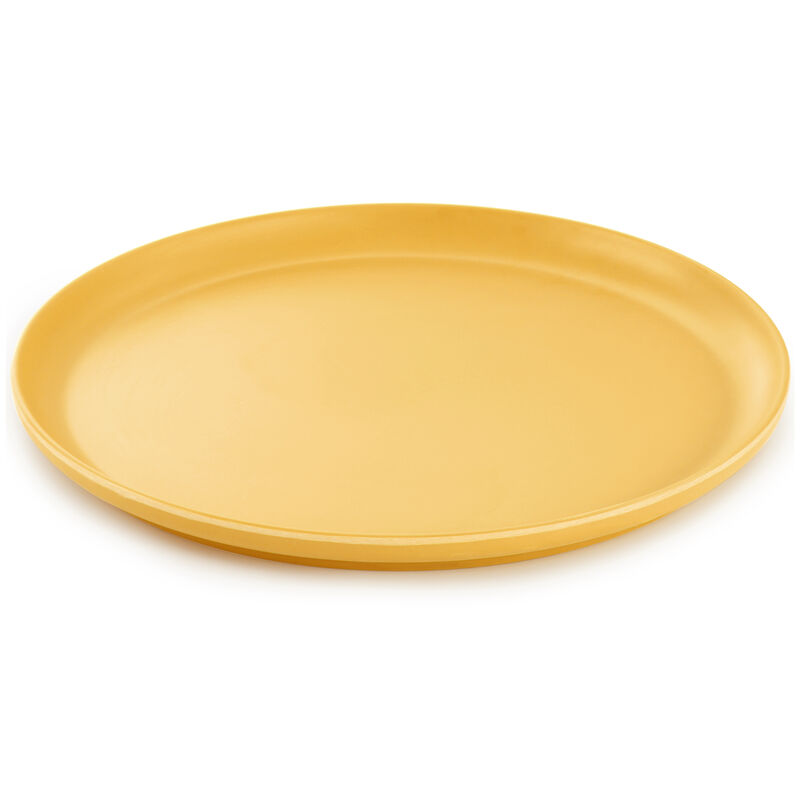 Gibson Home Canyon Crest 12 Piece Round Melamine Dinnerware Set in Yellow