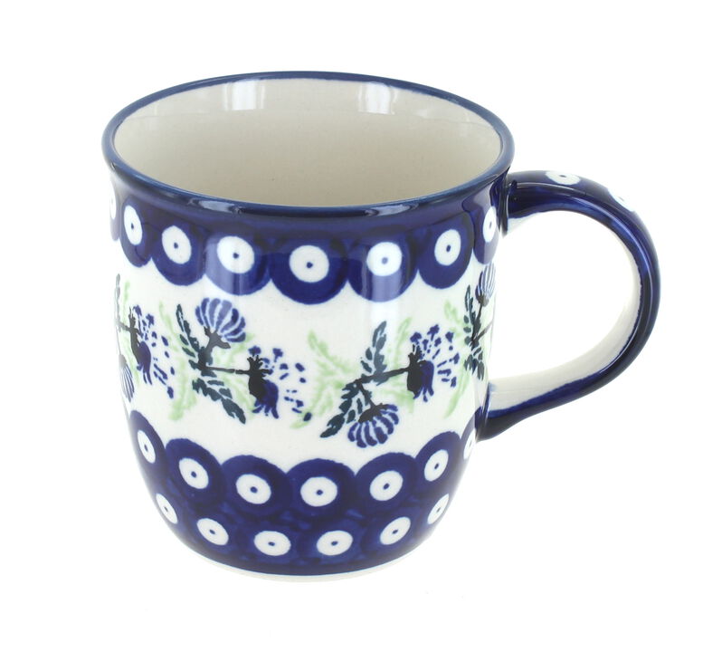Blue Rose Polish Pottery Xena Plain Coffee Mug