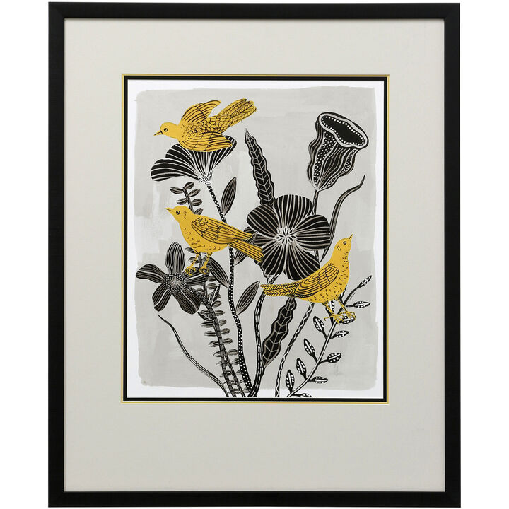 Birds In My Garden I Framed Print