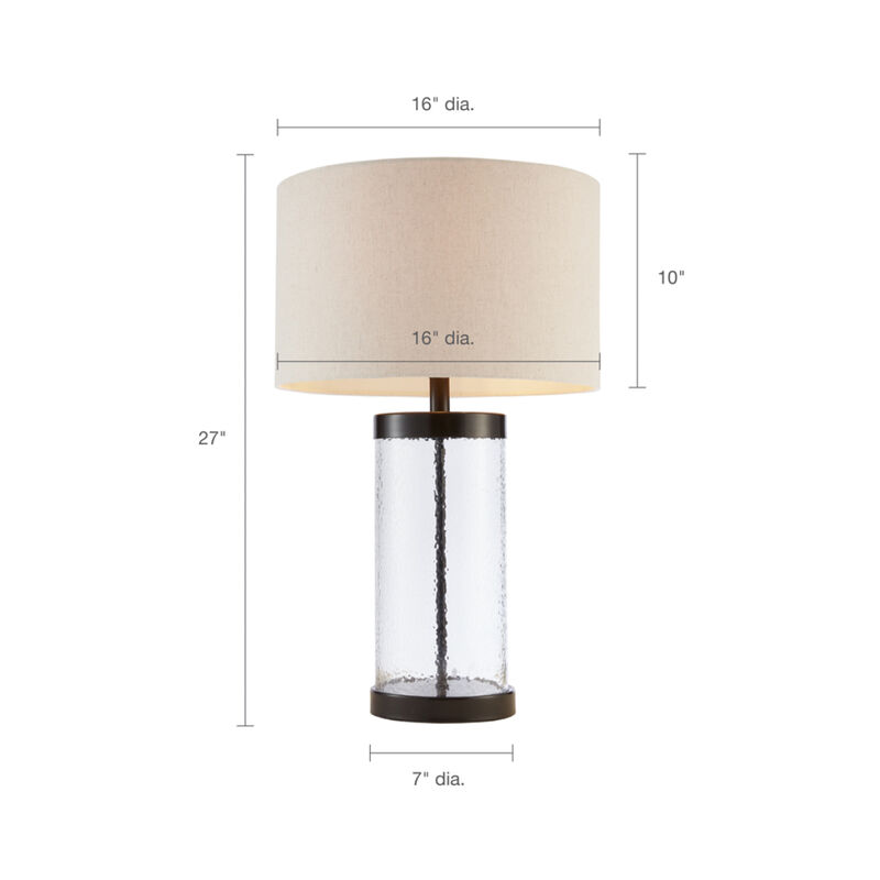 Macon Glass Cylinder Table Lamp