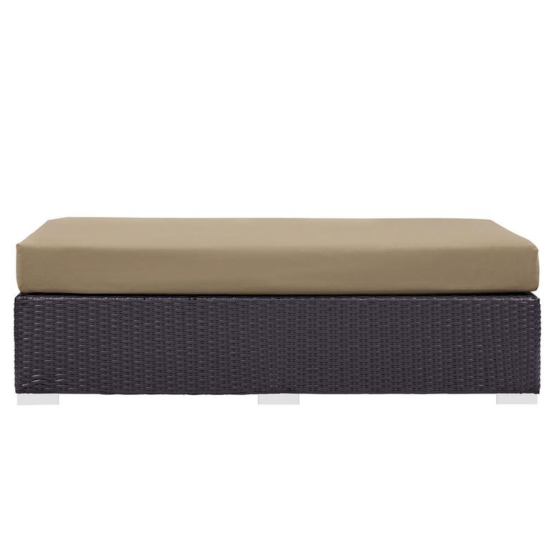 Modway Convene Outdoor Patio Fabric Rectangle Ottoman
