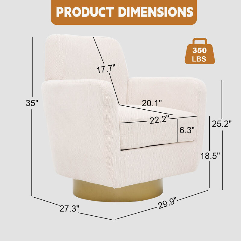 Merax 360 Degree Rotation Armchair  Accent Chair