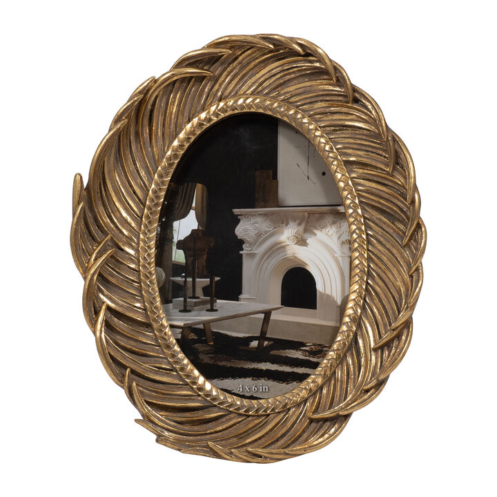 4x6 Feathers Around Photo Frame