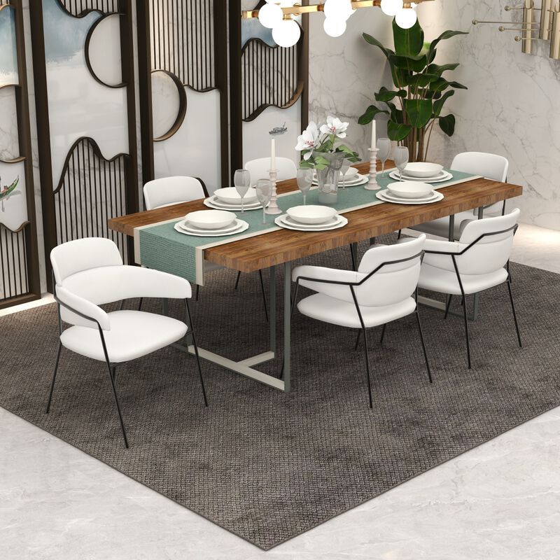 LeisureMod Axis Collection Modern Dining Chair - Set of 2