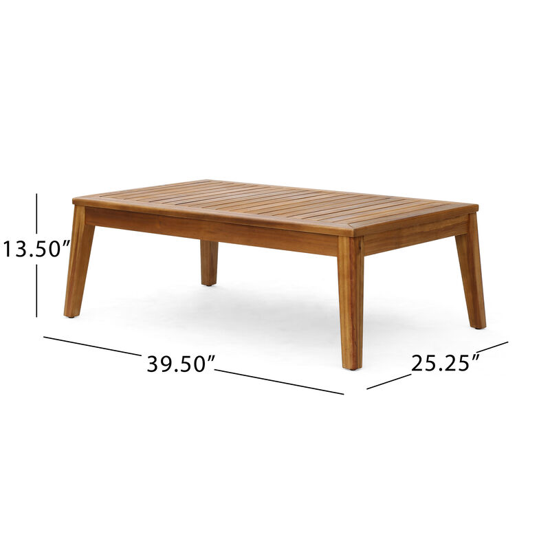 Merax Acacia Wood Sectional Sofa Seating Set for Outdoor