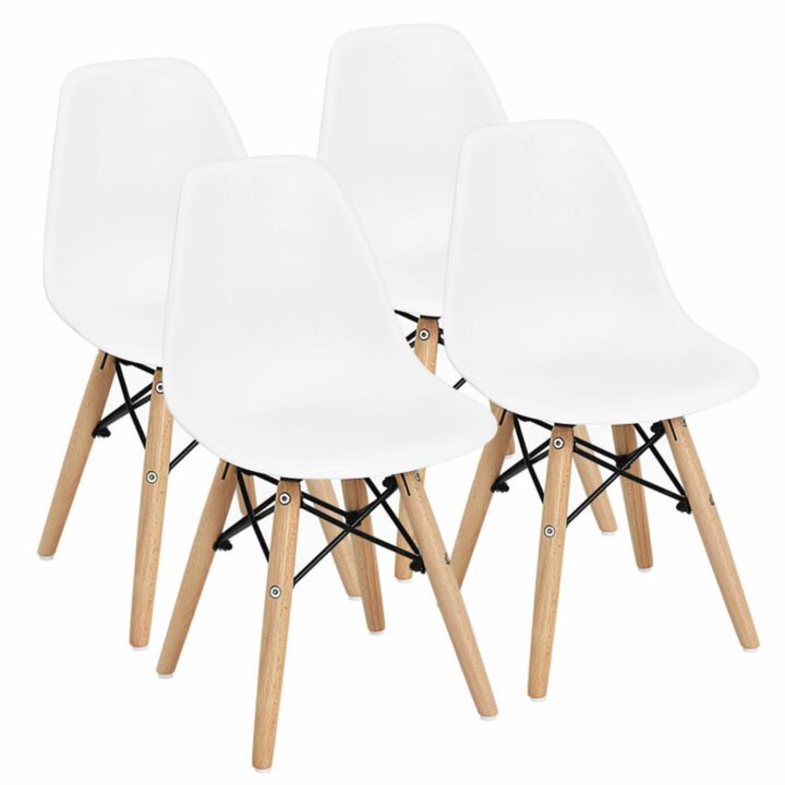 Hivvago 4 PCS Children Chair Set Medieval Style Dining Chairs with Wood Legs