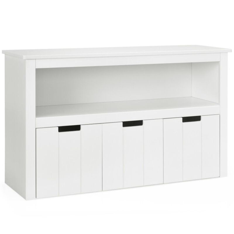 Hivvago Kid Toy Storage Cabinet 3 Drawer Chest with Wheels Large Storage Cube Shelf