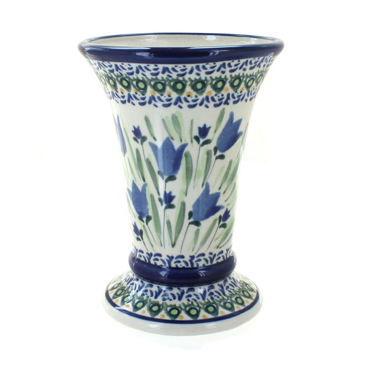 Blue Rose Polish Pottery Stars & Stripes Small Vase