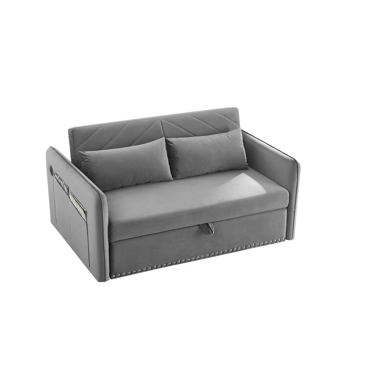 Merax Adjustable Sleeper Sofa with Pull-out Bed
