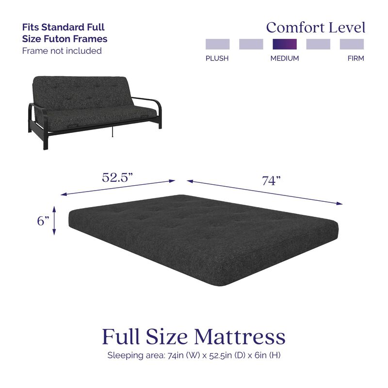 Signature Sleep Braga 6-Inch Spring Coil Futon Mattress