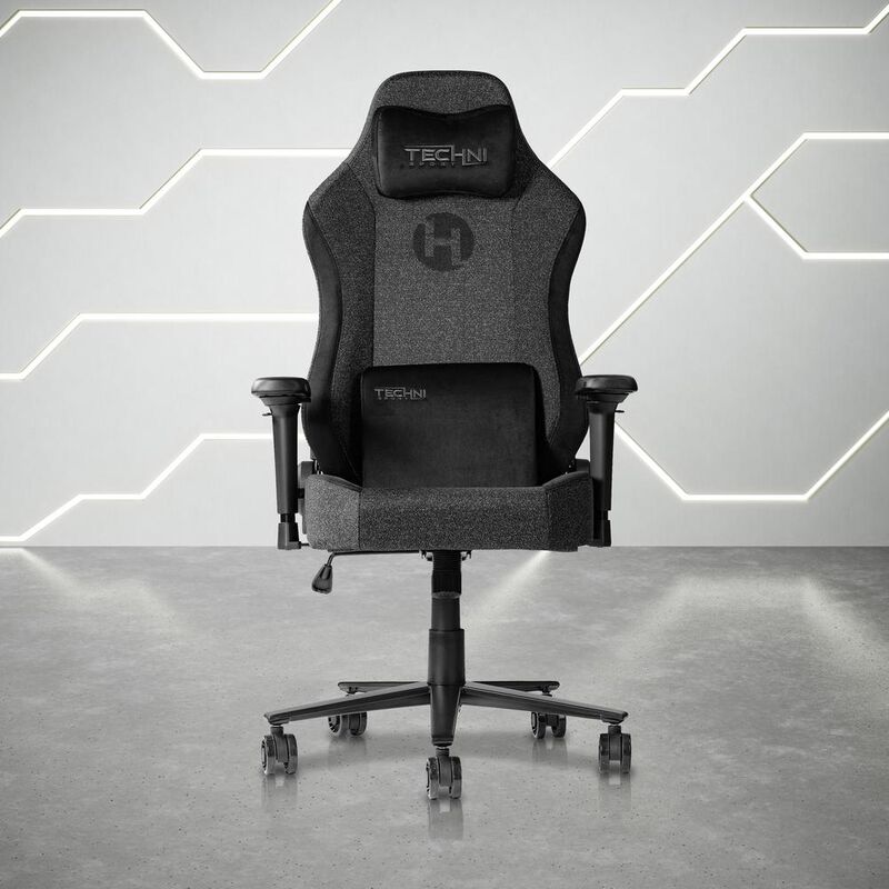 Techni Sport Fabric Gaming Chair - Black