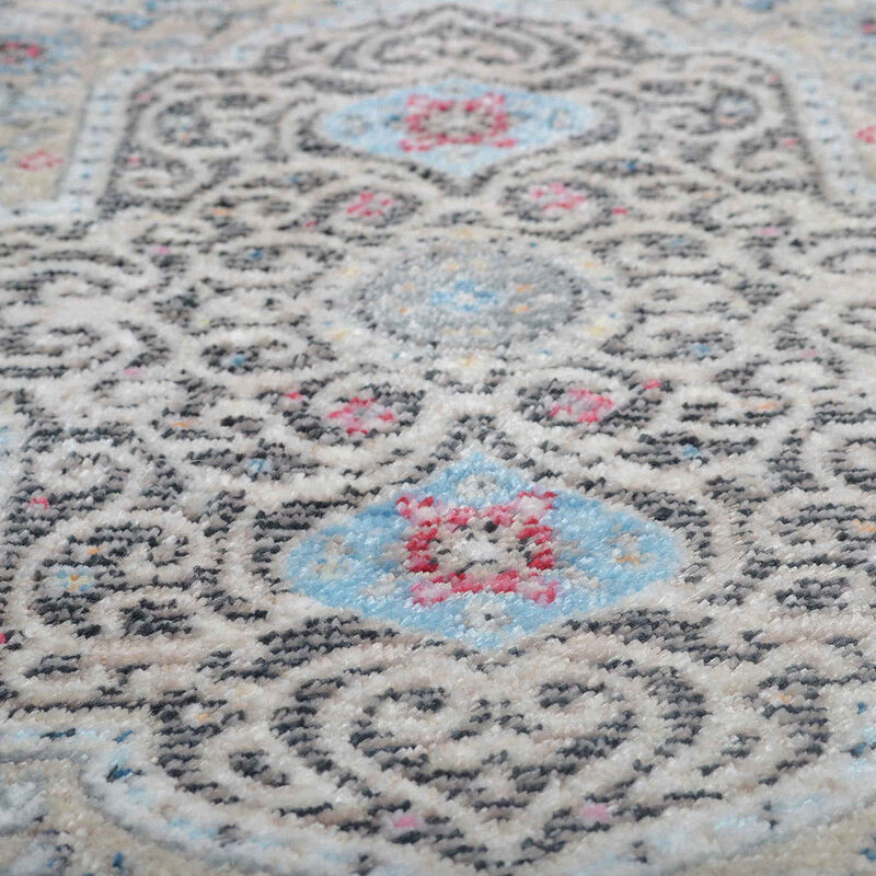 RUGSOTIC CARPETS MACHINE MADE POLYESTER AREA RUGS  - 9'x12', Rectangle Shape, Multicolor Color, Classic Oriental Traditional  Design, Low Pile Machine Made Area Rugs (M00099)