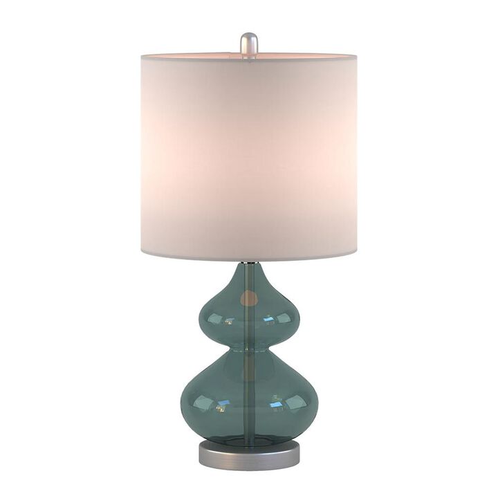 Belen Kox Ellipse Blue Glass Table Lamp Set (Set of 2), Belen Kox