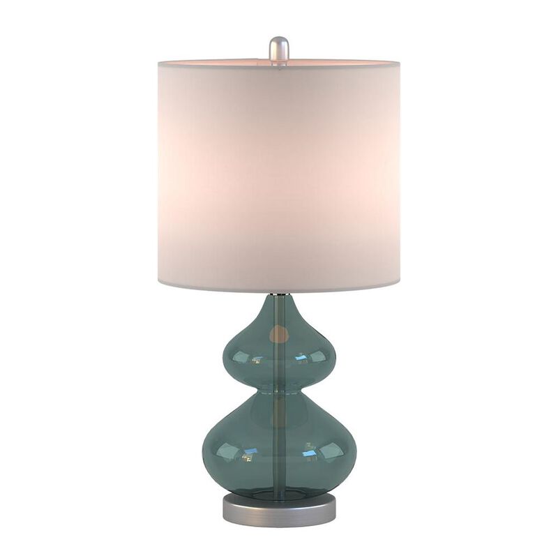 Belen Kox Ellipse Blue Glass Table Lamp Set (Set of 2), Belen Kox