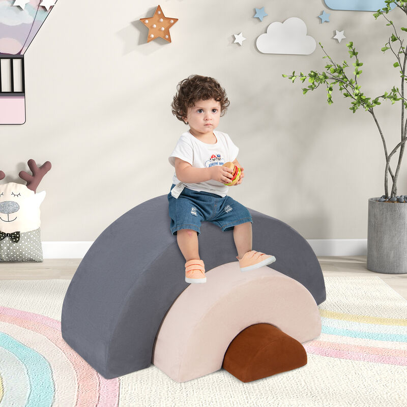 3 Piece Toddlers Climbing Toys Indoor Soft Play Equipment Playset