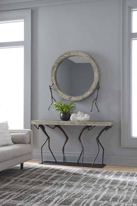 Atlas Console Table on Metal Base