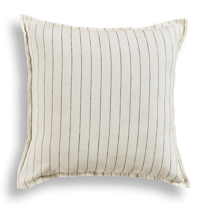Solino Home Decorative Linen Pillow Cover 20 x 20 Inch - 100% European Flax Throw Pillow Case with Invisible Zipper | Santa Barbara