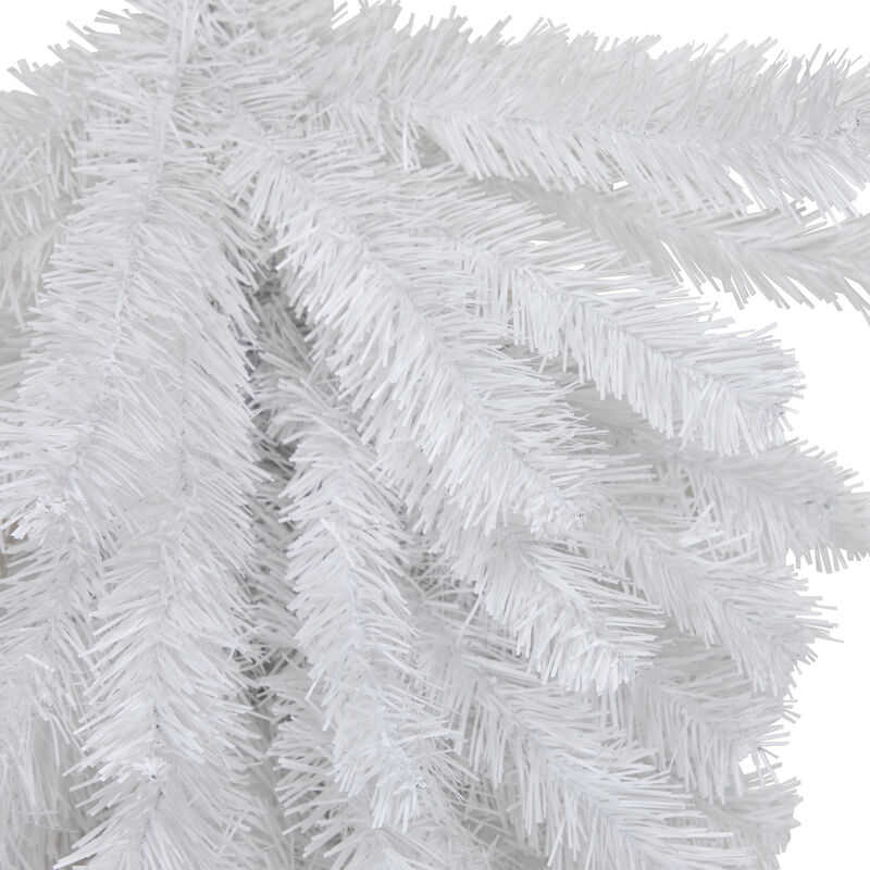 30" Snow White Pine Artificial Teardrop Christmas Swag  Unlit