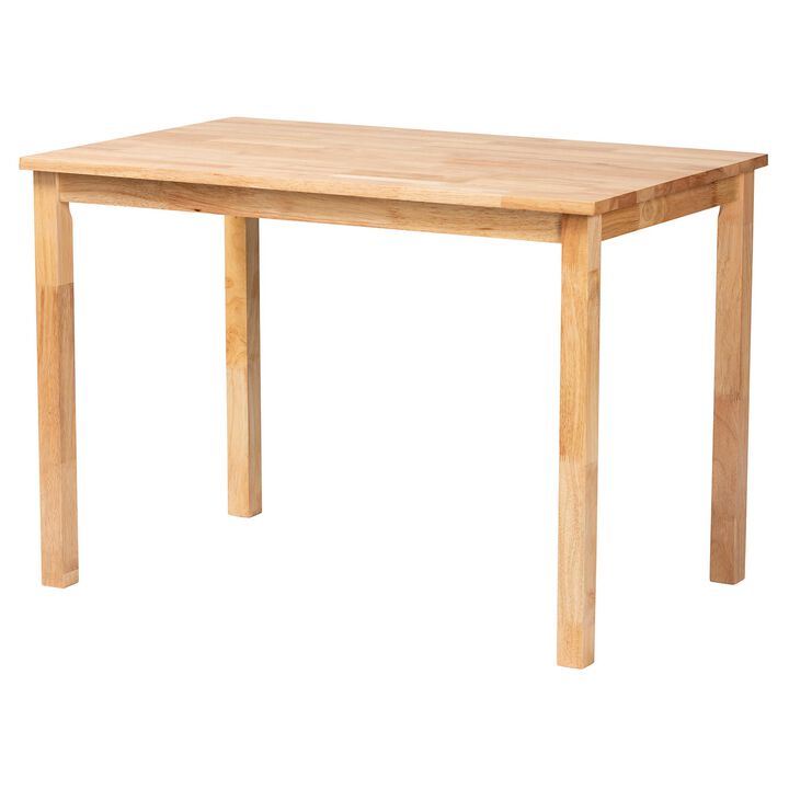 Baxton Studio Eveline Modern Natural Brown Finished Wood 43 Inch Dining Table
