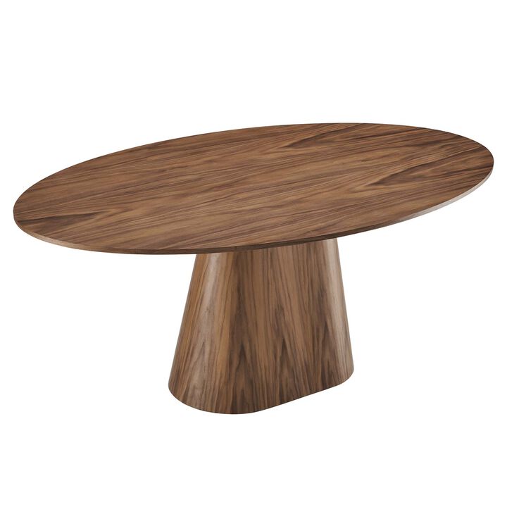 Modway - Provision 75" Oval Dining Table Walnut