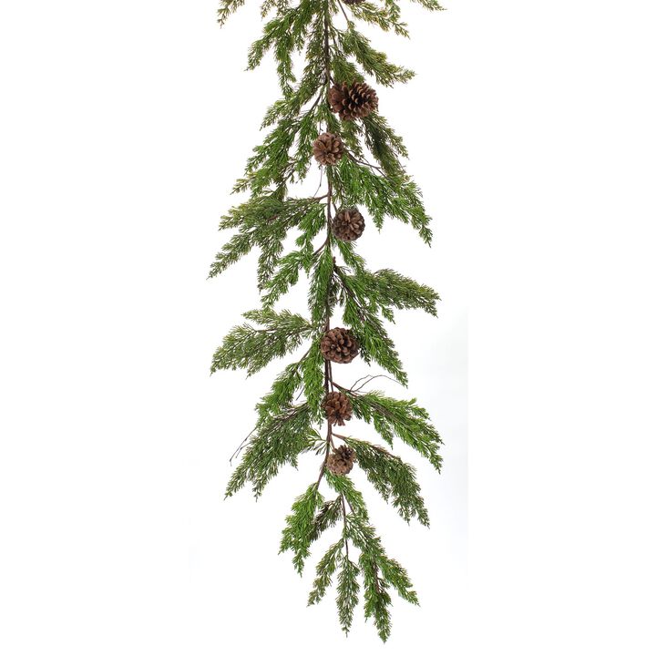 Winter Pine-cone Garland with Pinecone Accents (Set of 2)
