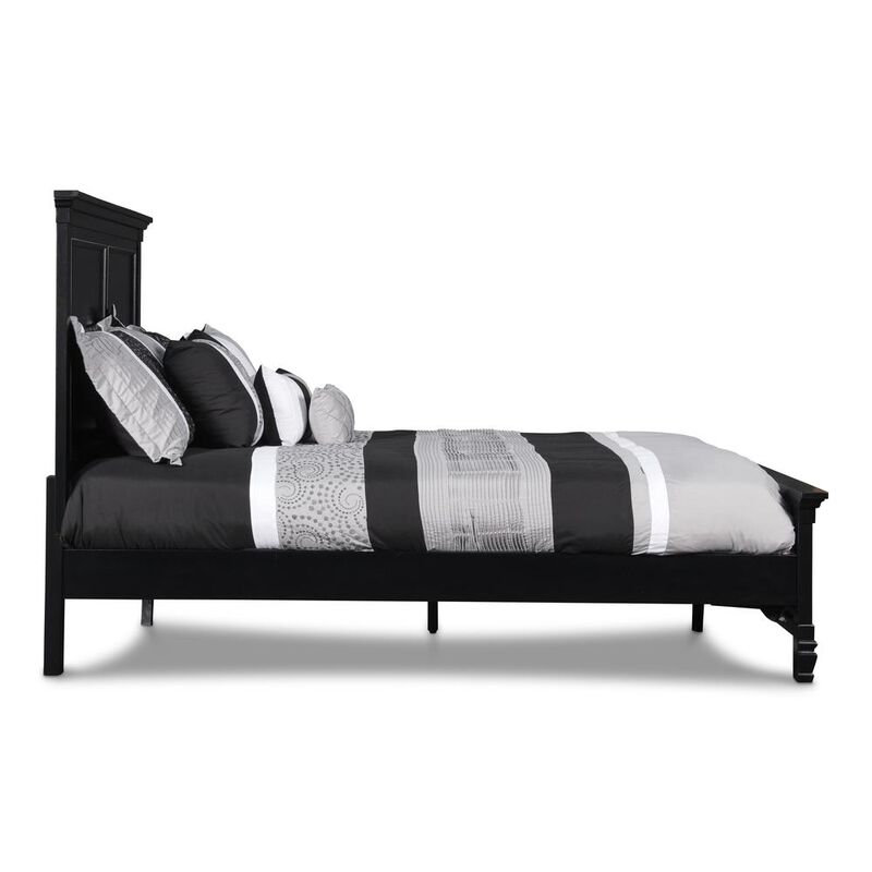 New Classic Furniture Furniture Tamarack Contemporary Solid Wood 4/6 Full Bed in Black