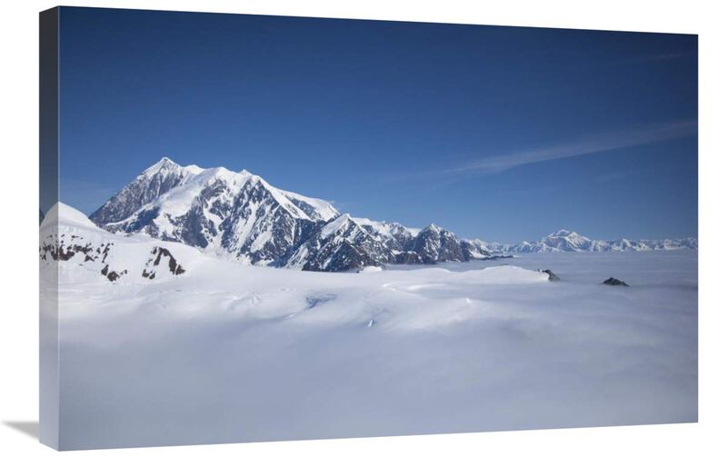 Cloud-covered bowl of the upper Hubbard Glacier, Wrangell-St. Elias National Park, Alaska-Canvas Art-30x20