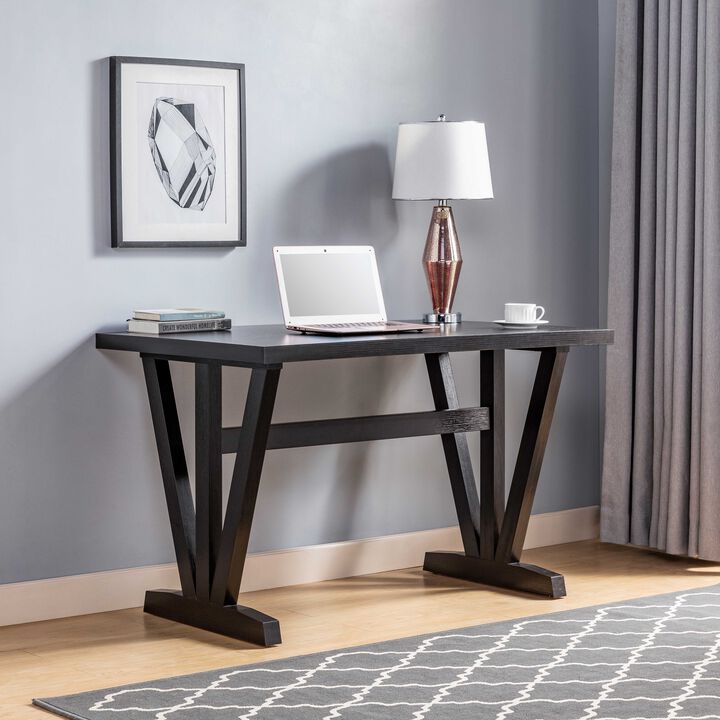 Red Cocoa V-Shaped Leg Dining Table with Desk Covertable Function