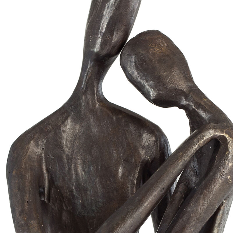 Large Couple Embracing Cast Iron Sculpture