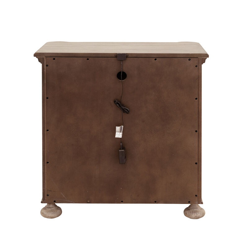 Higgins Street 3-Drawer Nightstand with USB-C ports