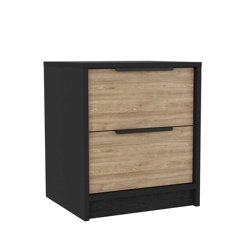 Nightstand Cervants, Bedroom, Black / Pine