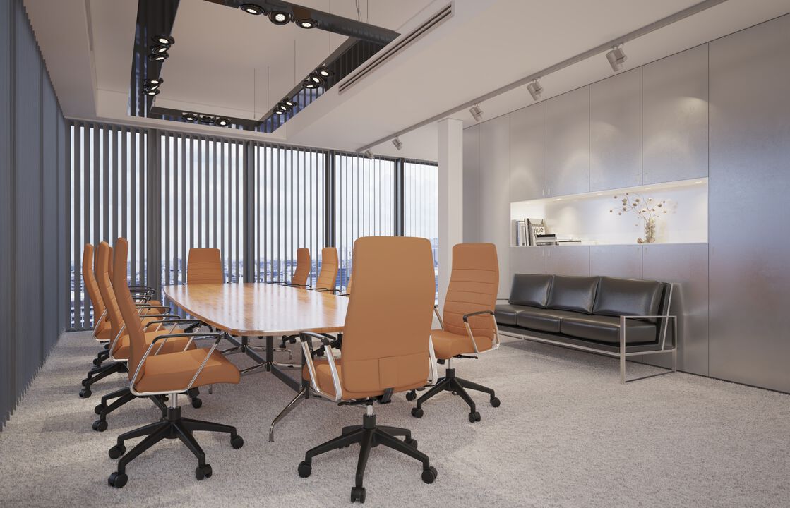 LeisureMod Hilton Modern High Back Leather Conference Office Chair with Adjustable Height & Swivel – Ergonomic and Stylish Office Seating