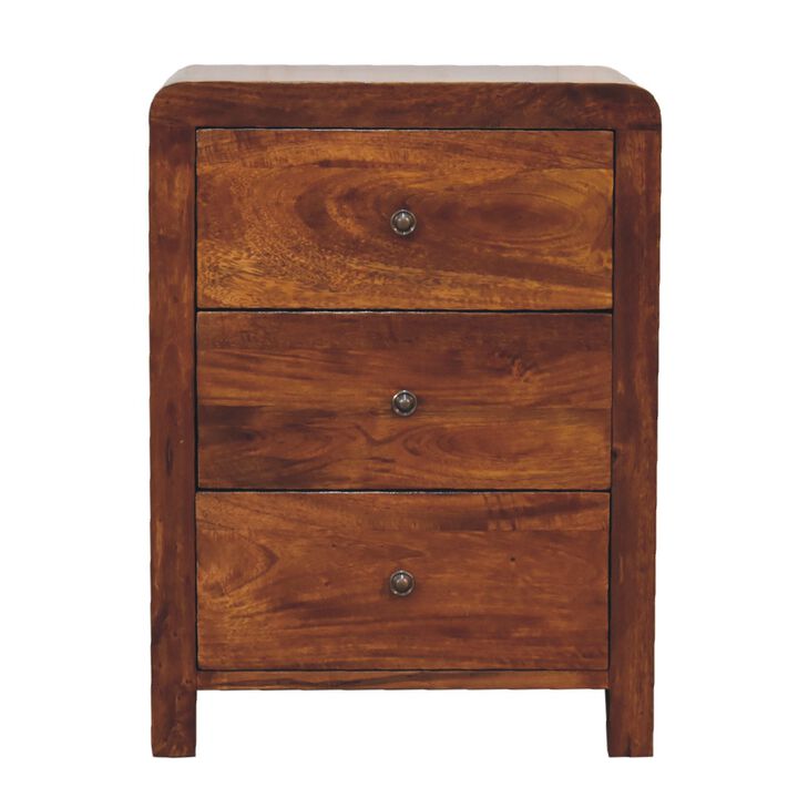 Artisan Furniture Naya3 Drawer Solid Wood Nightstand