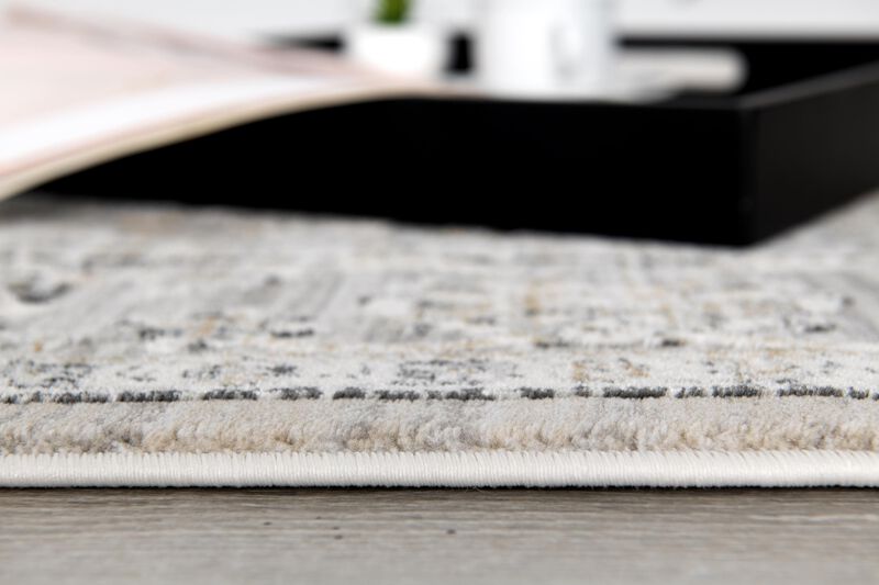 Silvia Contemporary Transitional South-Western Grey Cream Indoor Area Rug