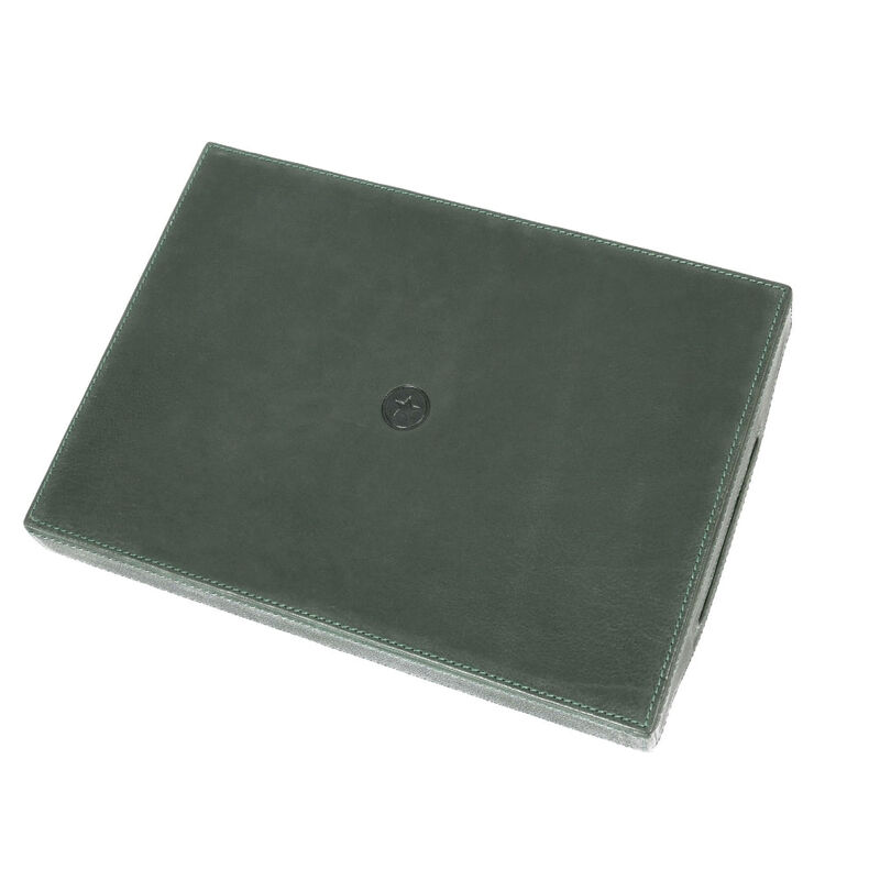 Ombra Leather Serving Tray -  Green