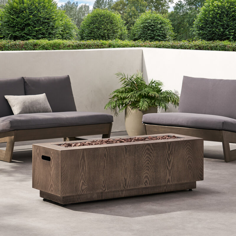 Streamdale Cozy Outdoor Propane Fire Pit, 50,000 BTU, 48" W x 15" D x 15" H