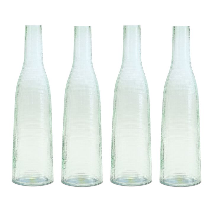 Set of 4 Glass Vases for Modern Tabletop and Floral Displays