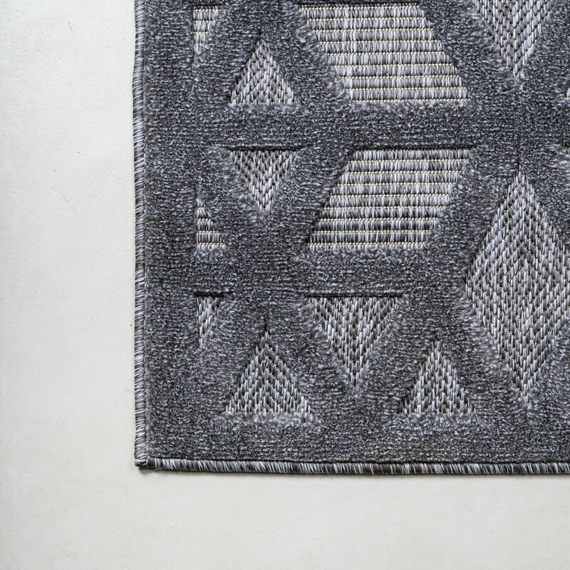 Talaia Neutral Geometric Indoor/Outdoor Area Rug