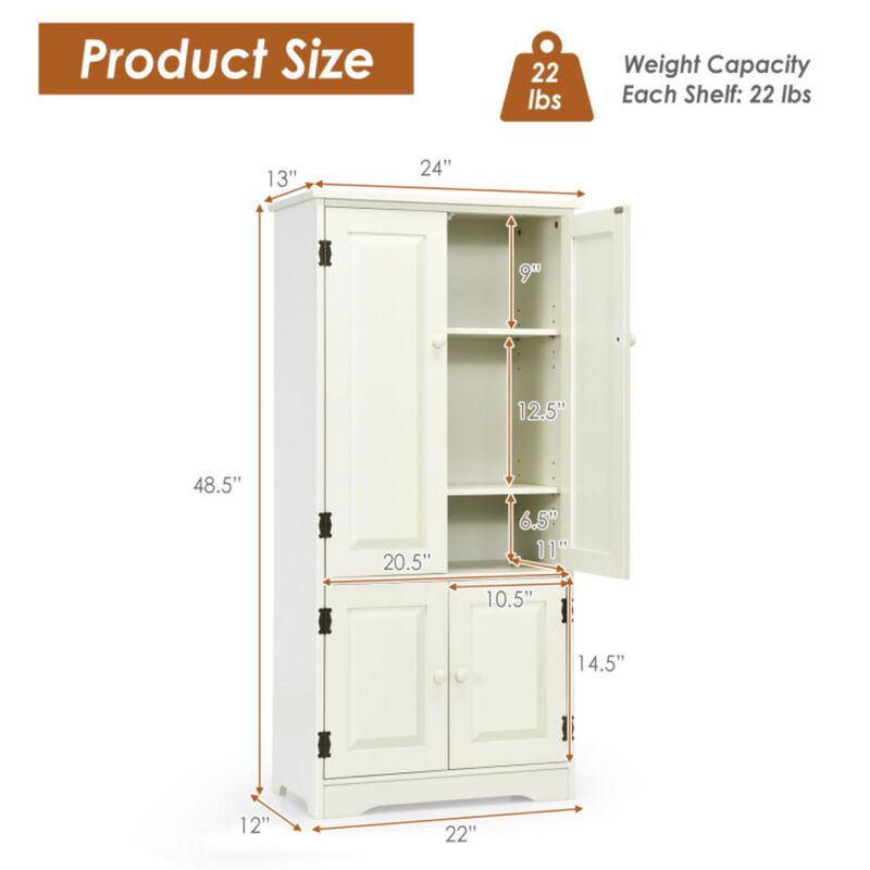 Hivvago Accent Storage Cabinet Adjustable Shelves