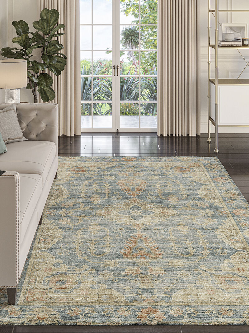 Tuscany TU13 Teal 10' x 14' Rug