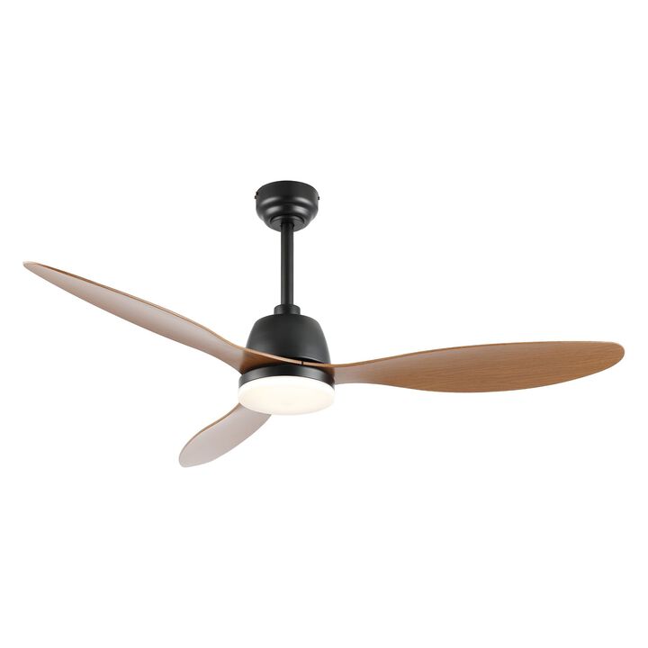 Audie Classic Industrial Iron/Plastic Integrated LED Ceiling Fan