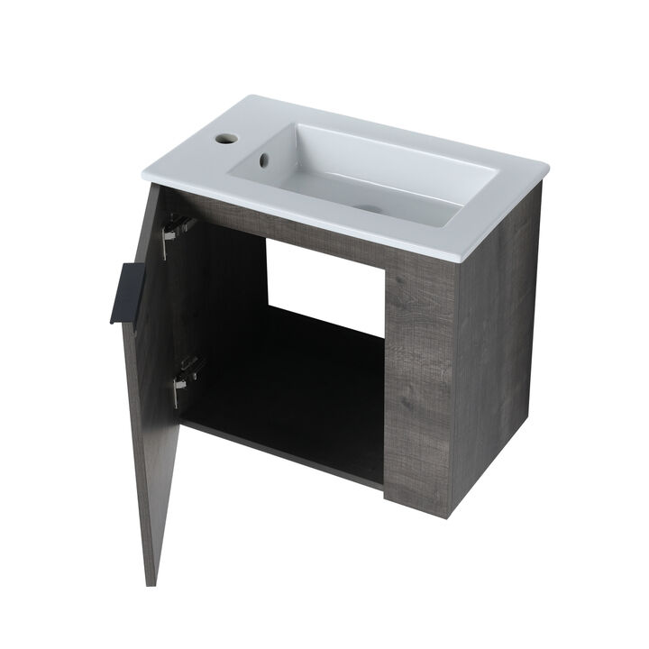 22" Floating Bathroom Vanity with Sink & Soft Close Door