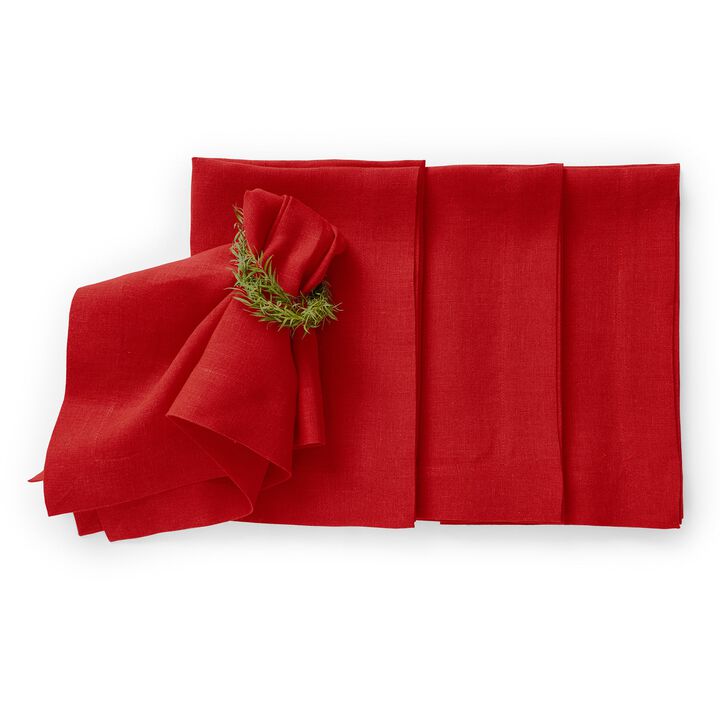 Solino Home 100% Pure Linen Cloth Napkins 20 x 20 Inch Set of 6 Dinner Napkins | Sonoma
