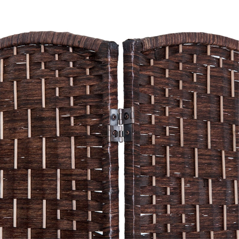 4-Panel Privacy Screen Portable Room Divider with Hinged Design