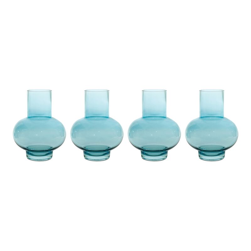 Glass Vase Set of 4 for Stylish Floral Arrangements and Home Decor