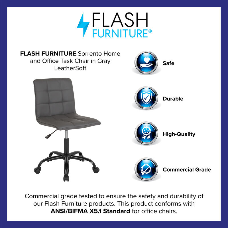Sorrento Home and Office Task Chair in   LeatherSoft