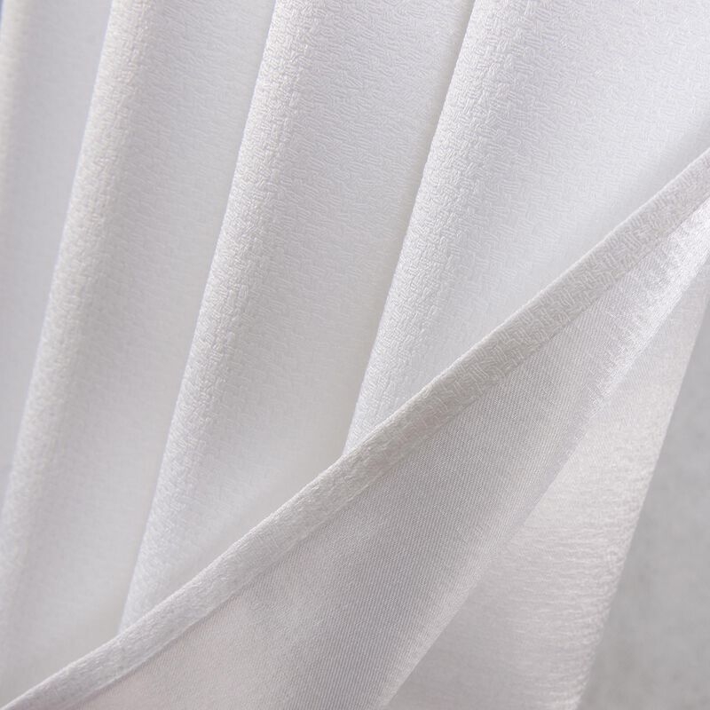Lido Matte Embossed Blackout Grommet Curtain 38" x 95" White by Rt Designers Collection